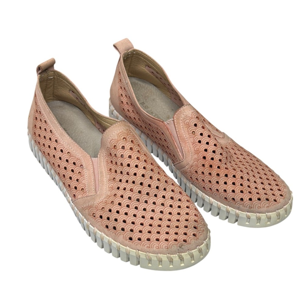 Ilse‎ Jacobsen Tulip Slip On Perforated Comfort Casual Lightweight Shoes Rose 40